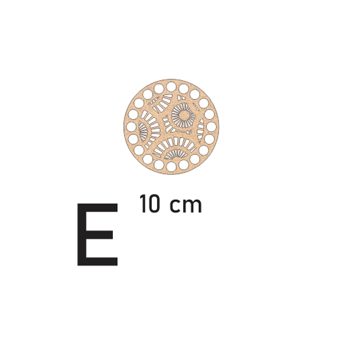 Bases para crochet y trapillo redondas con diseño 6