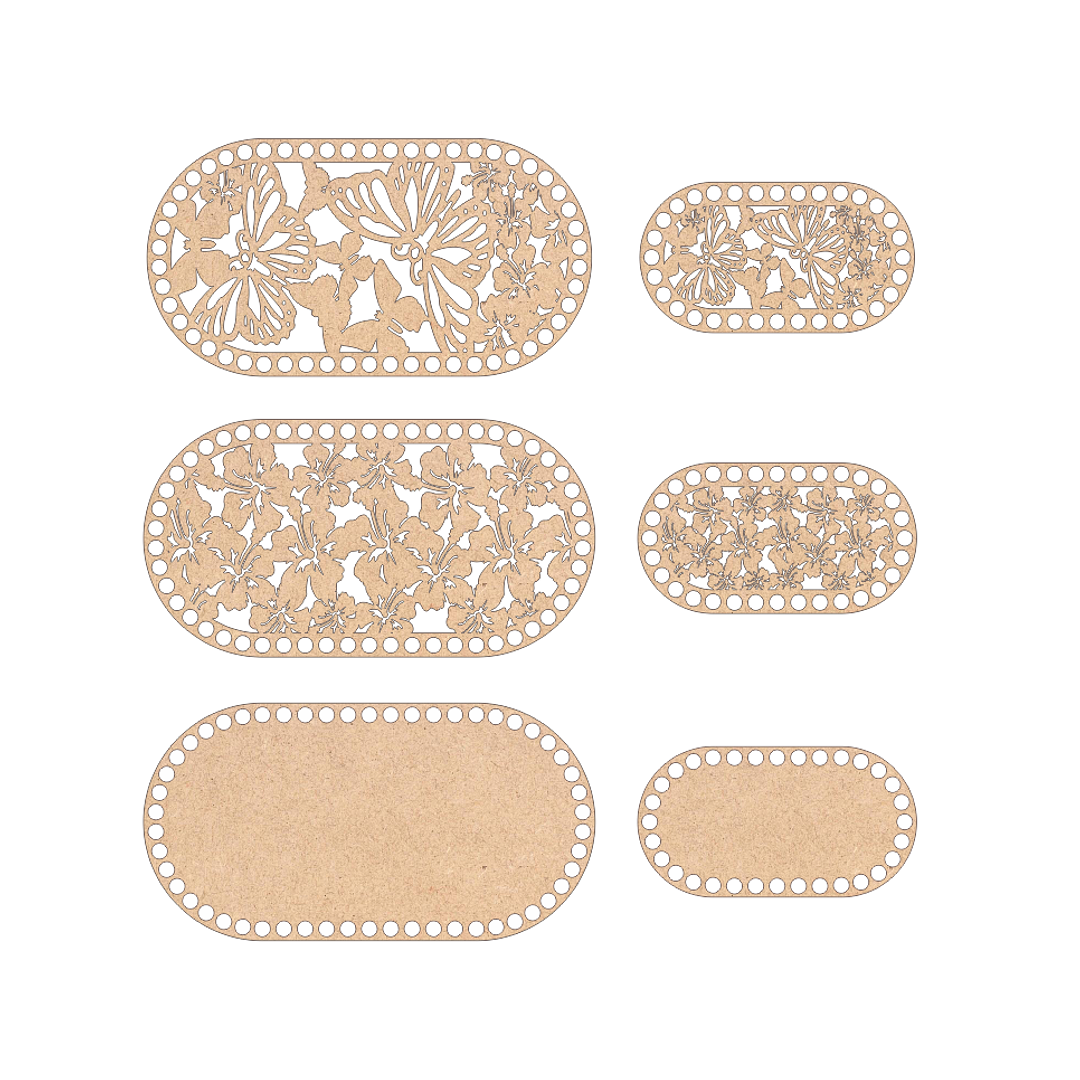 Bases para crochet y trapillo, óvalos 1