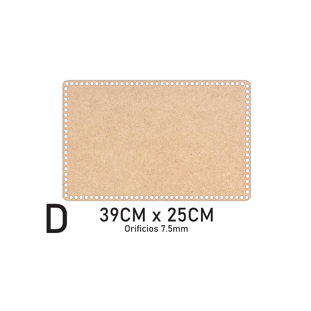 Bases para crochet y trapillo, Rectángulo con diseño 4