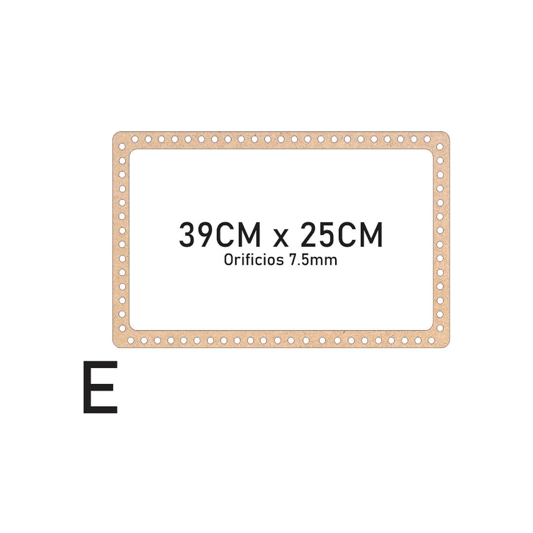 Bases para crochet y trapillo, Rectángulo con diseño 5