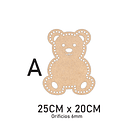 Bases para crochet y trapillo de Osito 1