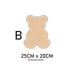 Bases para crochet y trapillo de Osito 2