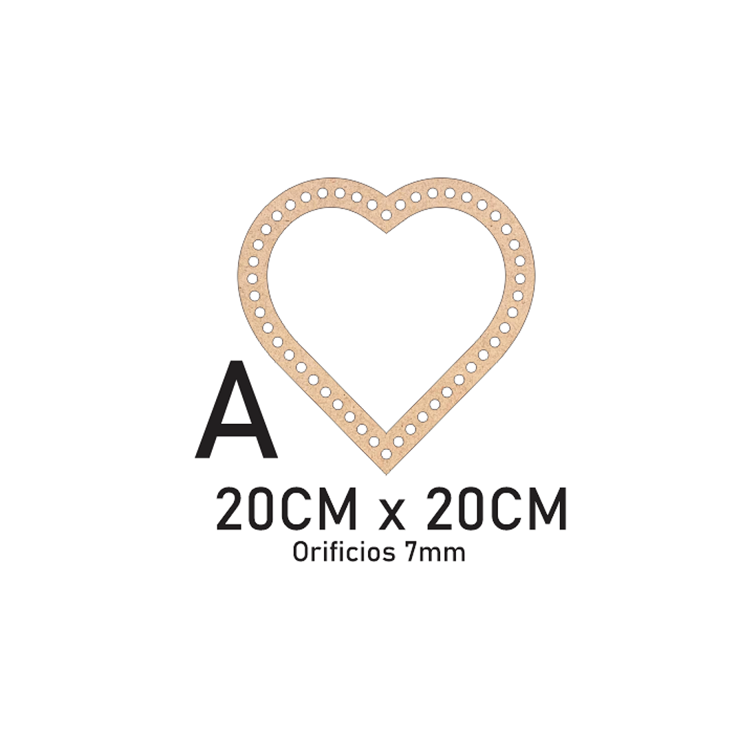 Bases para crochet y trapillo en forma de corazon 1