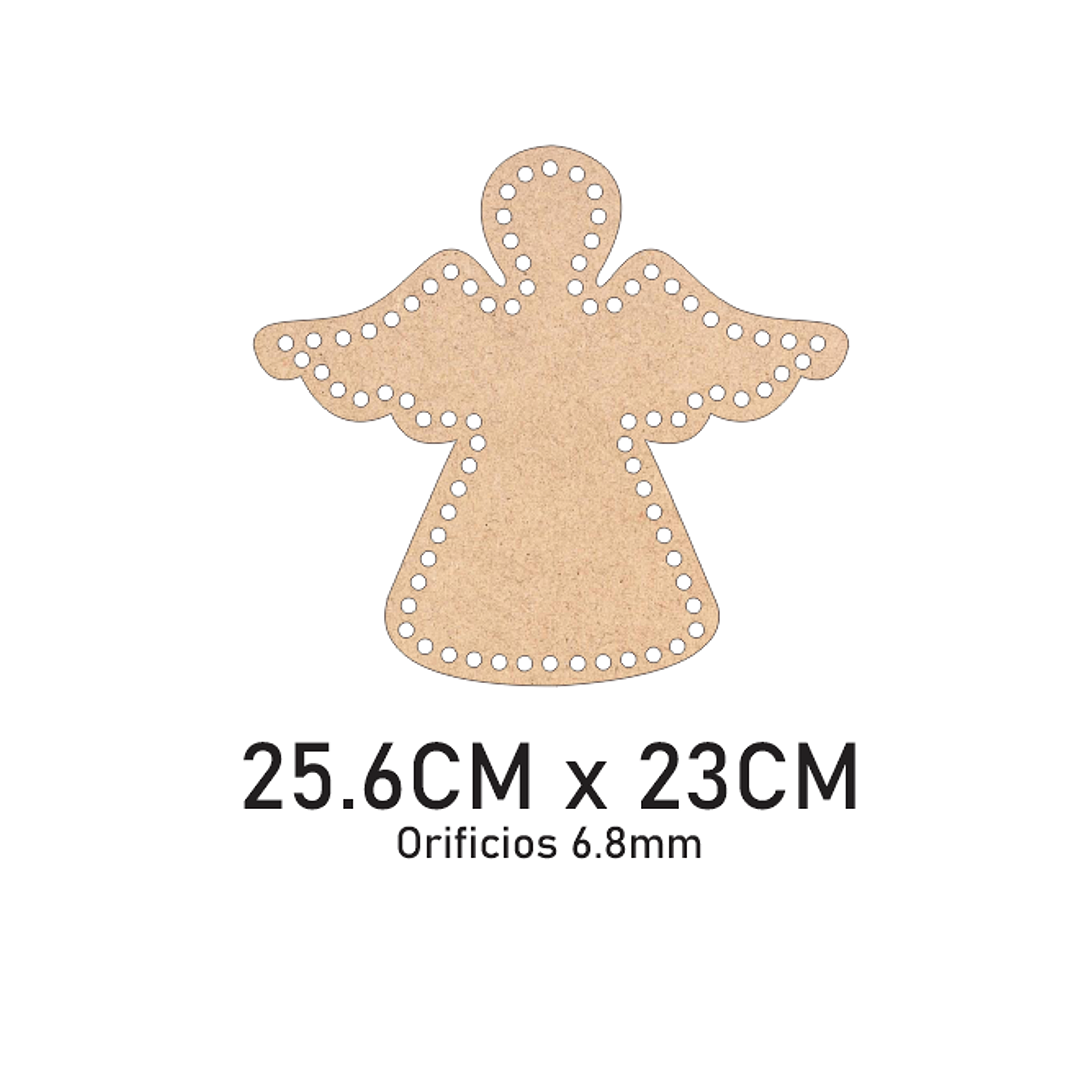 Base para crochet y trapillo en forma de angel