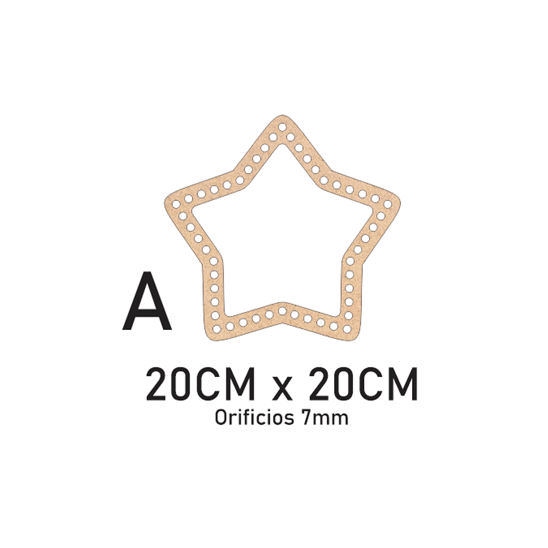 Base para crochet y trapillo en forma de estrella 1