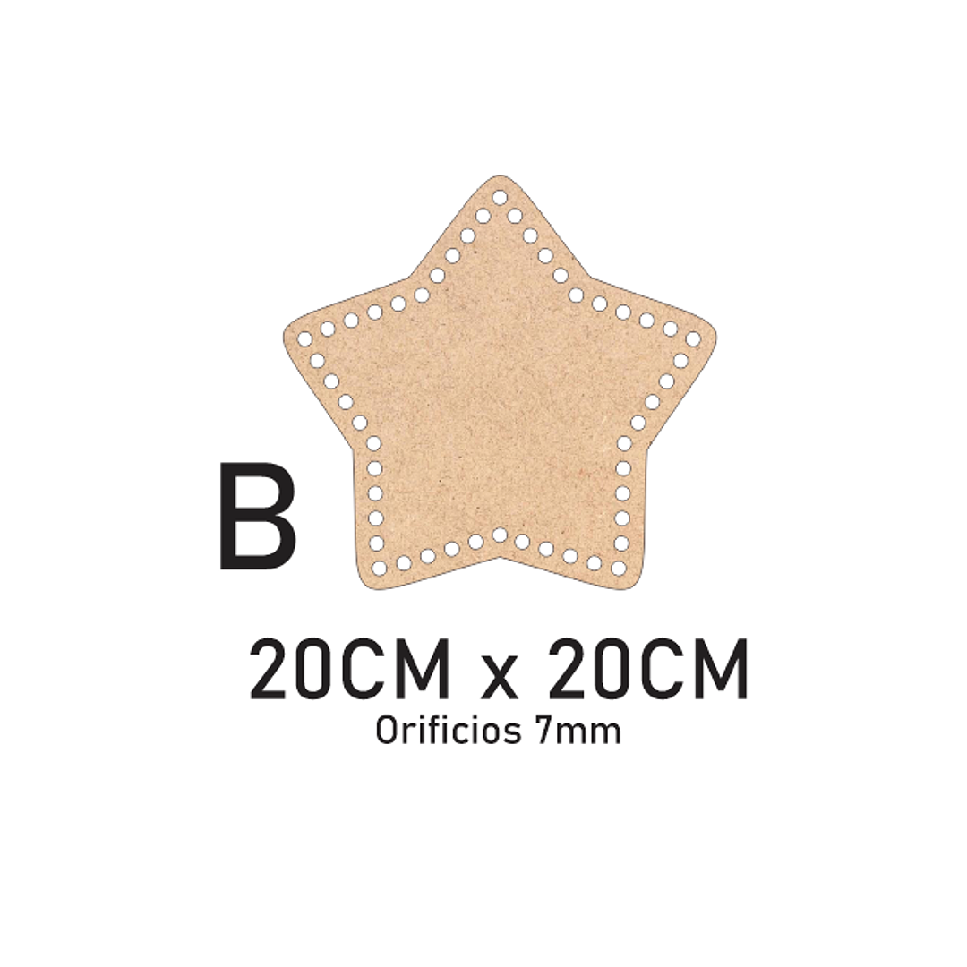 Base para crochet y trapillo en forma de estrella 2