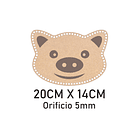 Base para crochet y trapillo en forma de chanchito 2