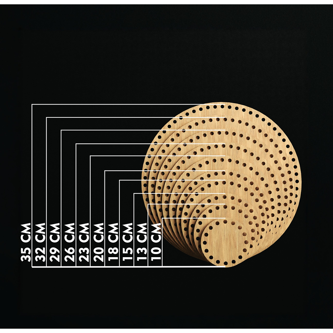 Bases para crochet y trapillo redondas