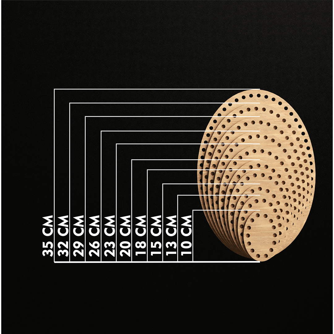 Bases para crochet y trapillo ovaladas