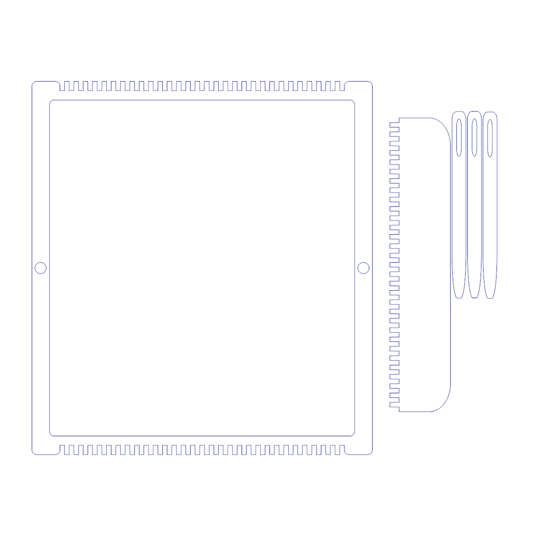 Telar mediano de mano de 21cm x 24cm de largo con agujas  2