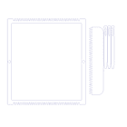 Telar mediano de mano de 21cm x 24cm de largo con agujas  2