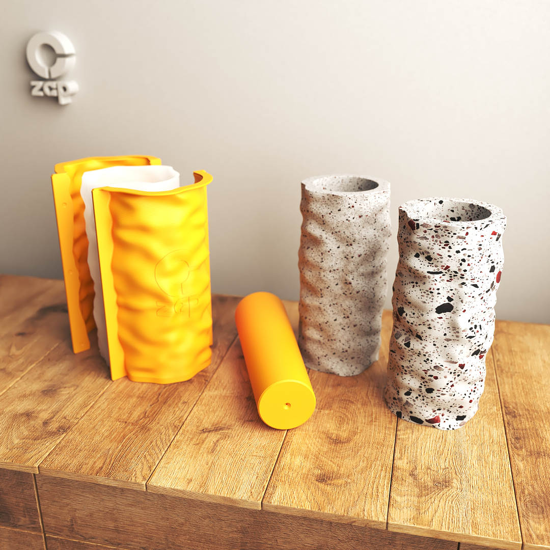 Molde de silicona para hacer jarrón alto irregular 2