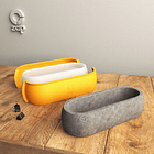 Molde de silicona con contra molde para hacer macetero largo 1