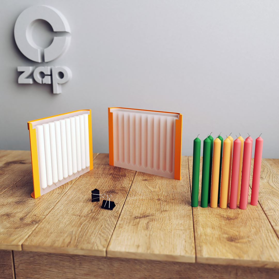 Molde de silicona con encofrado para hacer velas