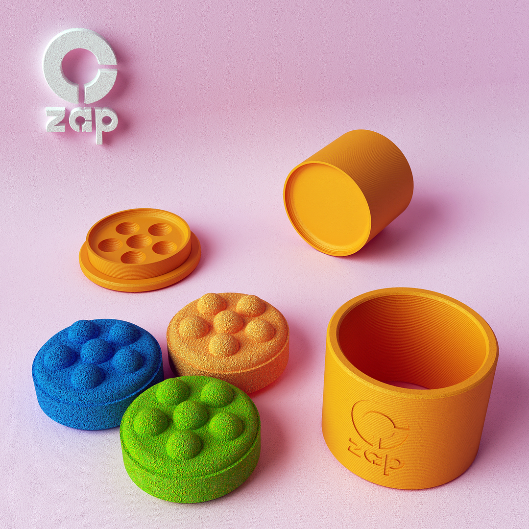 Prensa para cosmética sólida redonda con masajeador