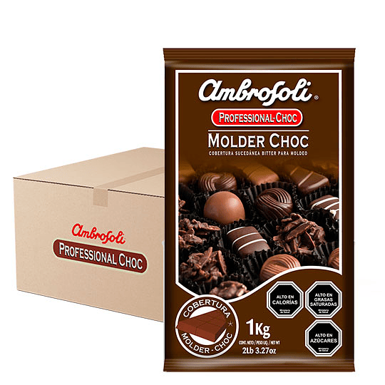 COBERTURA MOLDER CHOC AMBROSOLI 1 KG (CAJA 10 UNIDADES)