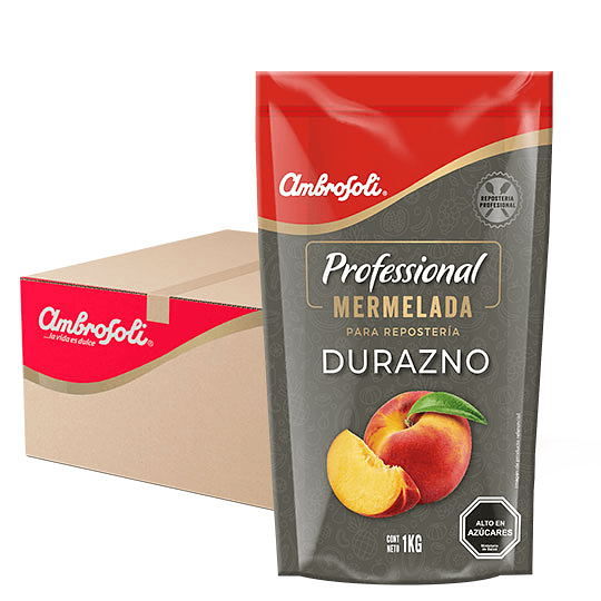 MERMELADA DURAZNO 1 KG (CAJA 10 UNIDADES)