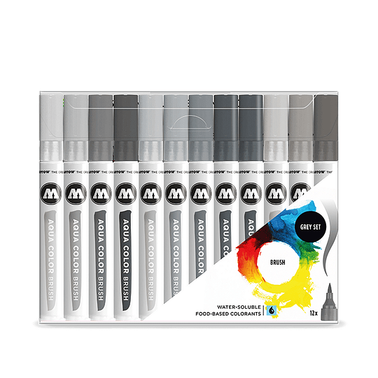 AQUA COLOR BRUSH GREY SET 3