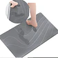 Alfombra Baño Diatomita Antideslizante Gris Oscuro Ondas - Miniatura 1