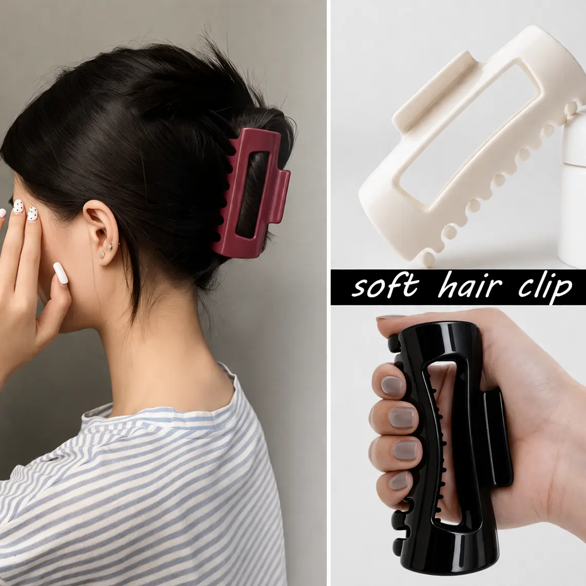 Pinche de Pelo Flexible Antideslizante 3