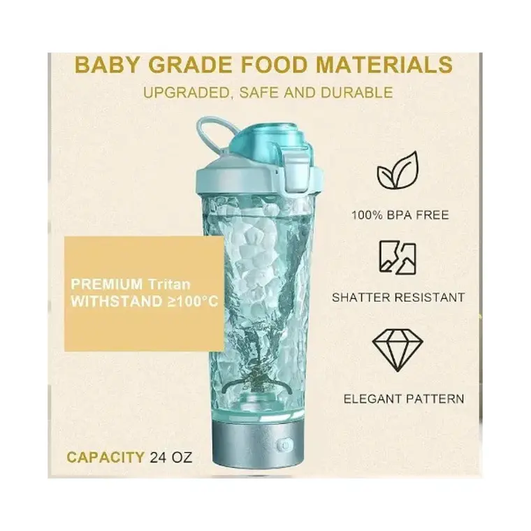 Shaker Eléctrico 650ml Mezclador de Proteína 5