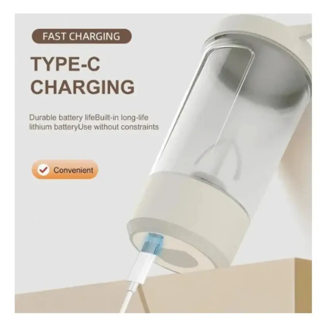 Shaker Eléctrico para Proteína Blanco 3