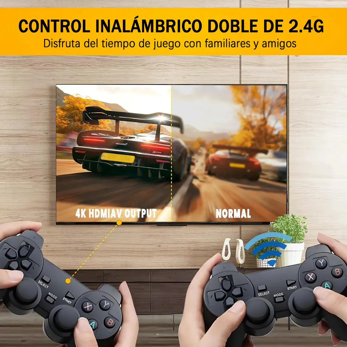 Game Stick Retro con 10.000 Juegos y 2 Controles 3