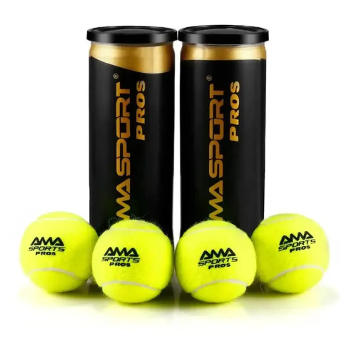 Pelotas de Pádel Amasport Pro X3 Amarillo 2