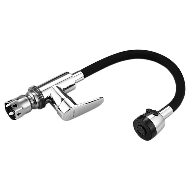 Llave Lavaplatos Flexible Negra Giratoria 360° 1