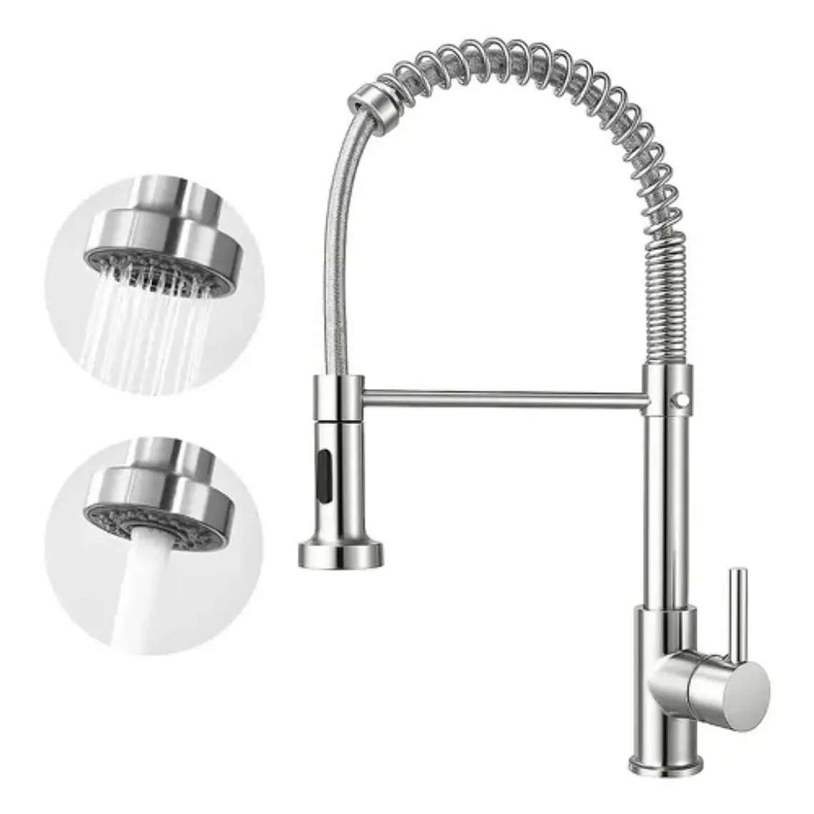 Llave Cocina Monocomando Flexible Cromada 2