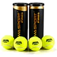 3 Tarros De Pelotas Premium Padel Amasport Pros Amarillo - Miniatura 2