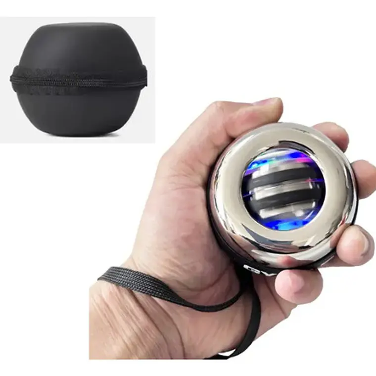 Ejercitador Brazo Metal Luz Gyro Powerball Contador+ Estuche 2