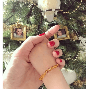 Pulsera/Tobillera de ámbar bebé Miel