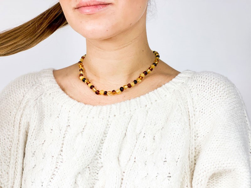 Collar de ámbar multicolor para Niños y Adultos