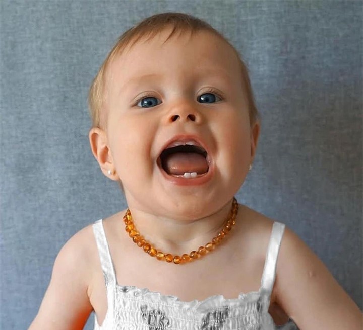 Collar de ámbar bebé Miel