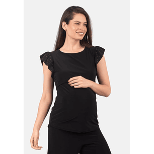 Polera Maternal y Lactancia Moni Negro