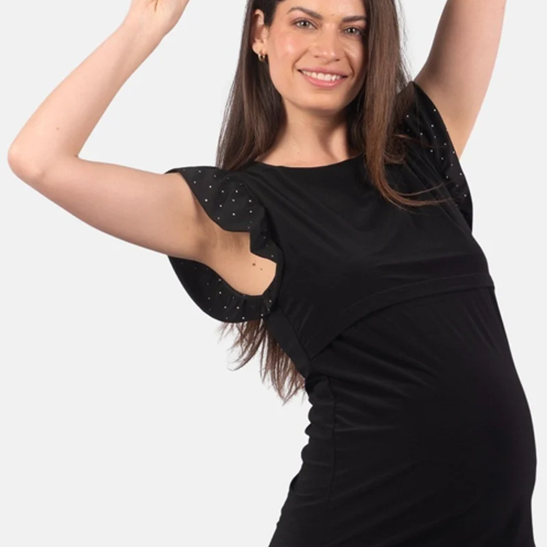 Polera Maternal y Lactancia Moni Negro 2