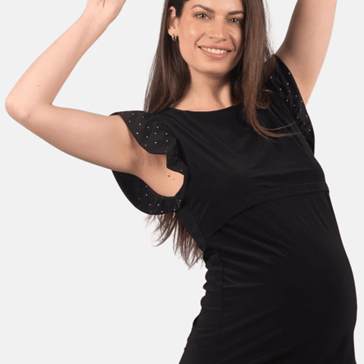 Polera Maternal y Lactancia Moni Negro 2