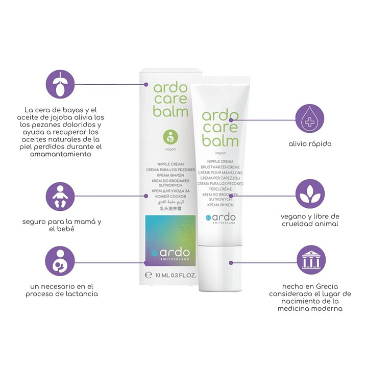 Crema vegana para pezón Ardo Care Balm 10 ml 3