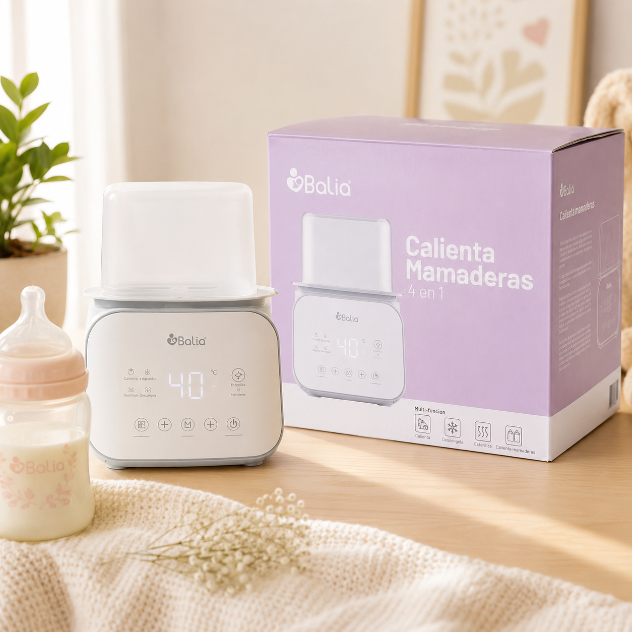 Calentador de mamaderas 4 en 1