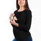 Polera Maternal y Lactancia Canuton Oliva Negra - Miniatura 2