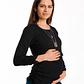 Polera Maternal y Lactancia Canuton Oliva Negra - Miniatura 1