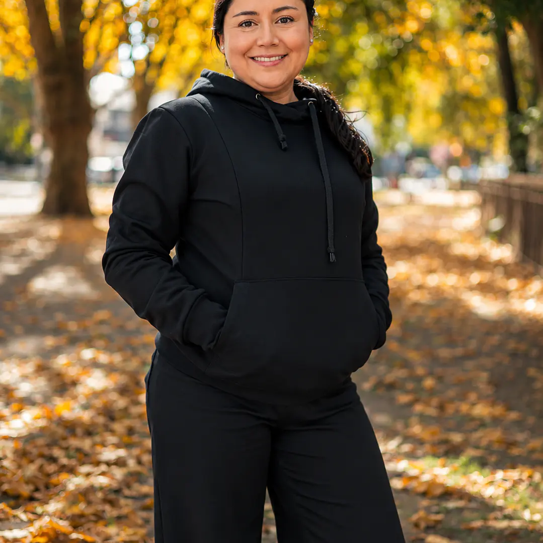 Polerón Lactancia Comfy Negro 1