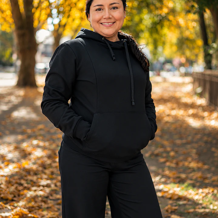Polerón Lactancia Comfy Negro 1