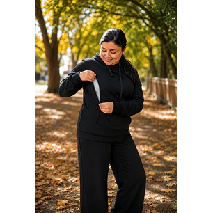 Polerón Lactancia Comfy Negro