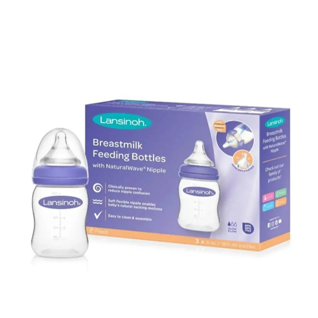 Pack 3 Mamaderas Lansinoh NaturalWave 160ml 1