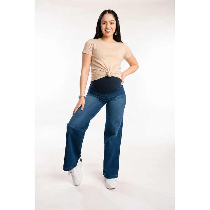 Jeans Palazzo Maternal DenimBlue 1