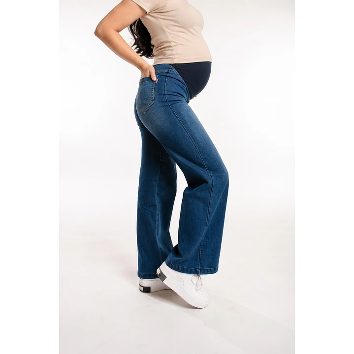 Jeans Palazzo Maternal DenimBlue 2