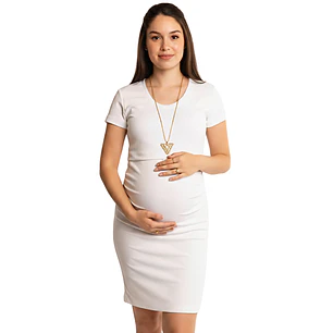 Vestido de Embarazo y Lactancia Ceci Blanco