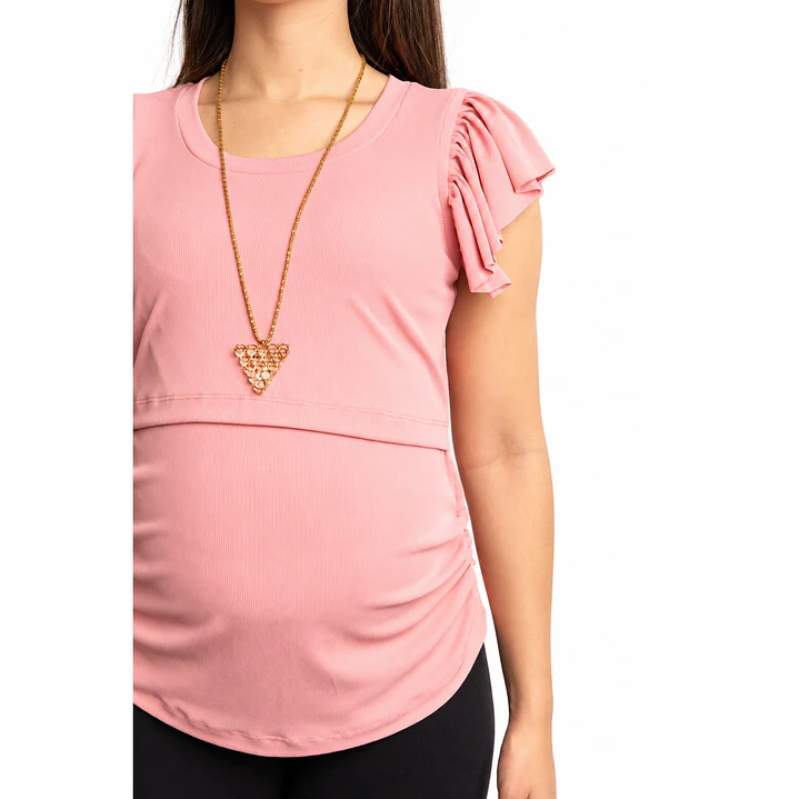 Polera maternal y de lactancia Ángel Rosa 3